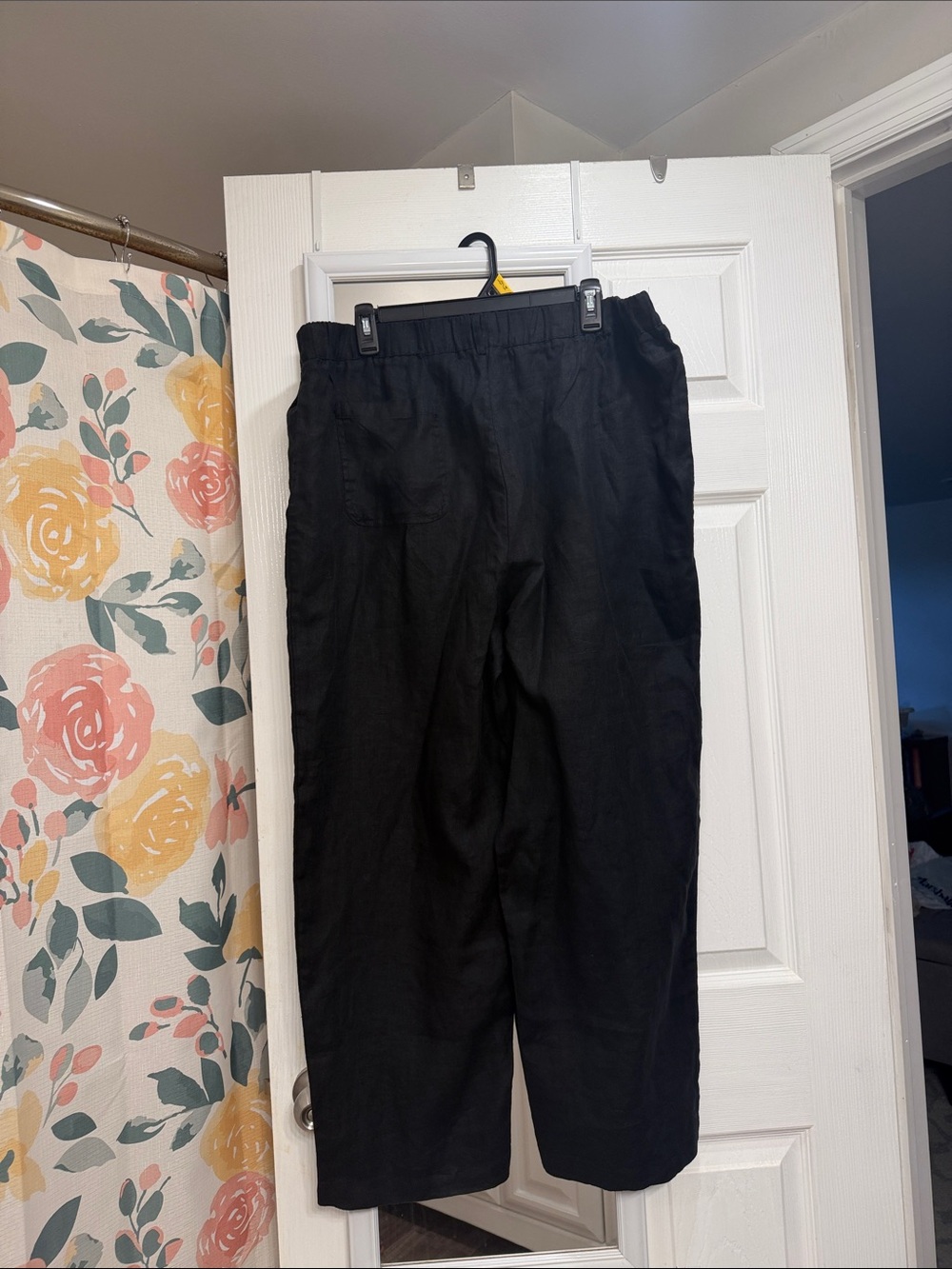 NWT! Quince Black Wide-Leg Linen Trousers in Black szXL - Picture 7 of 10